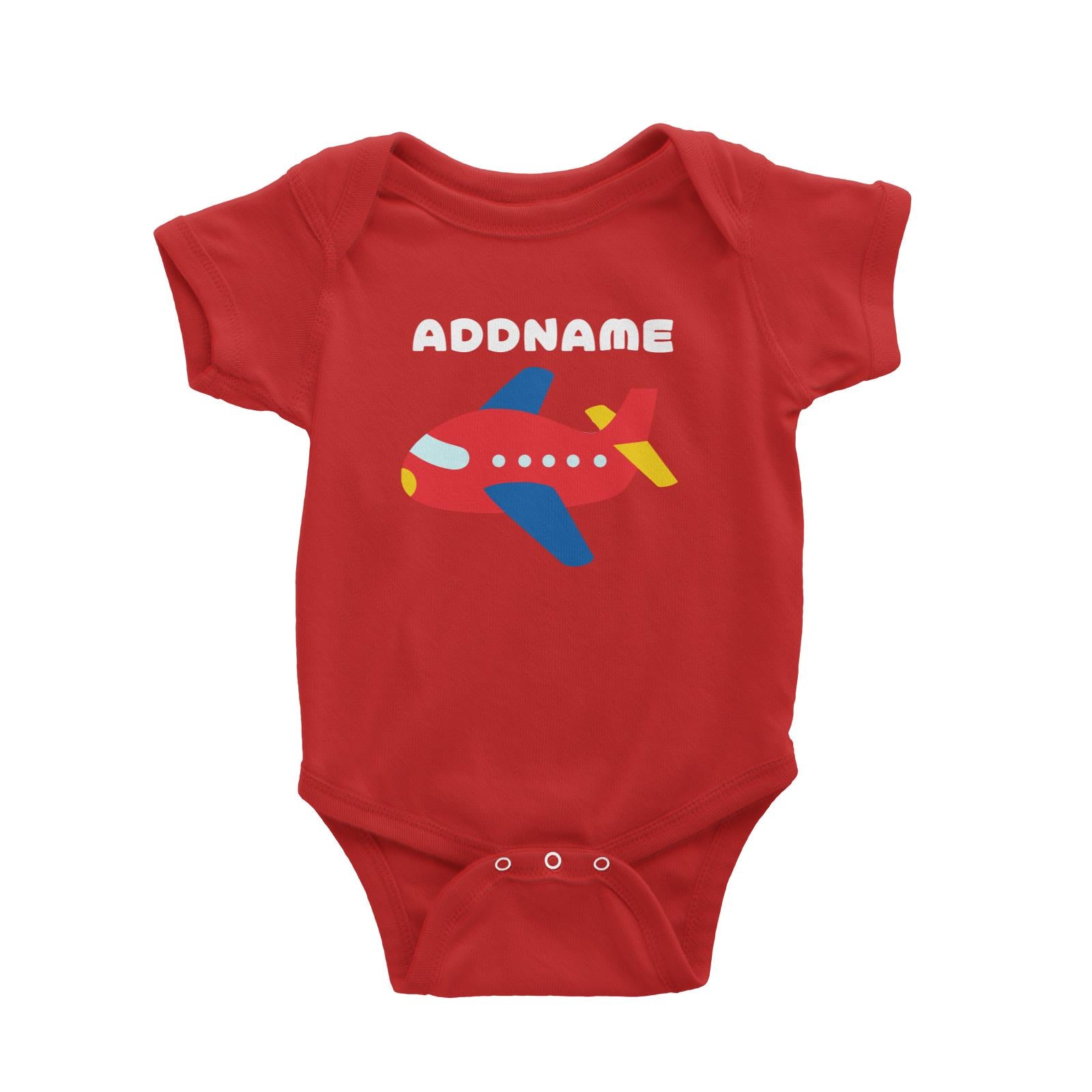 Transportation Plane Addname Baby Romper