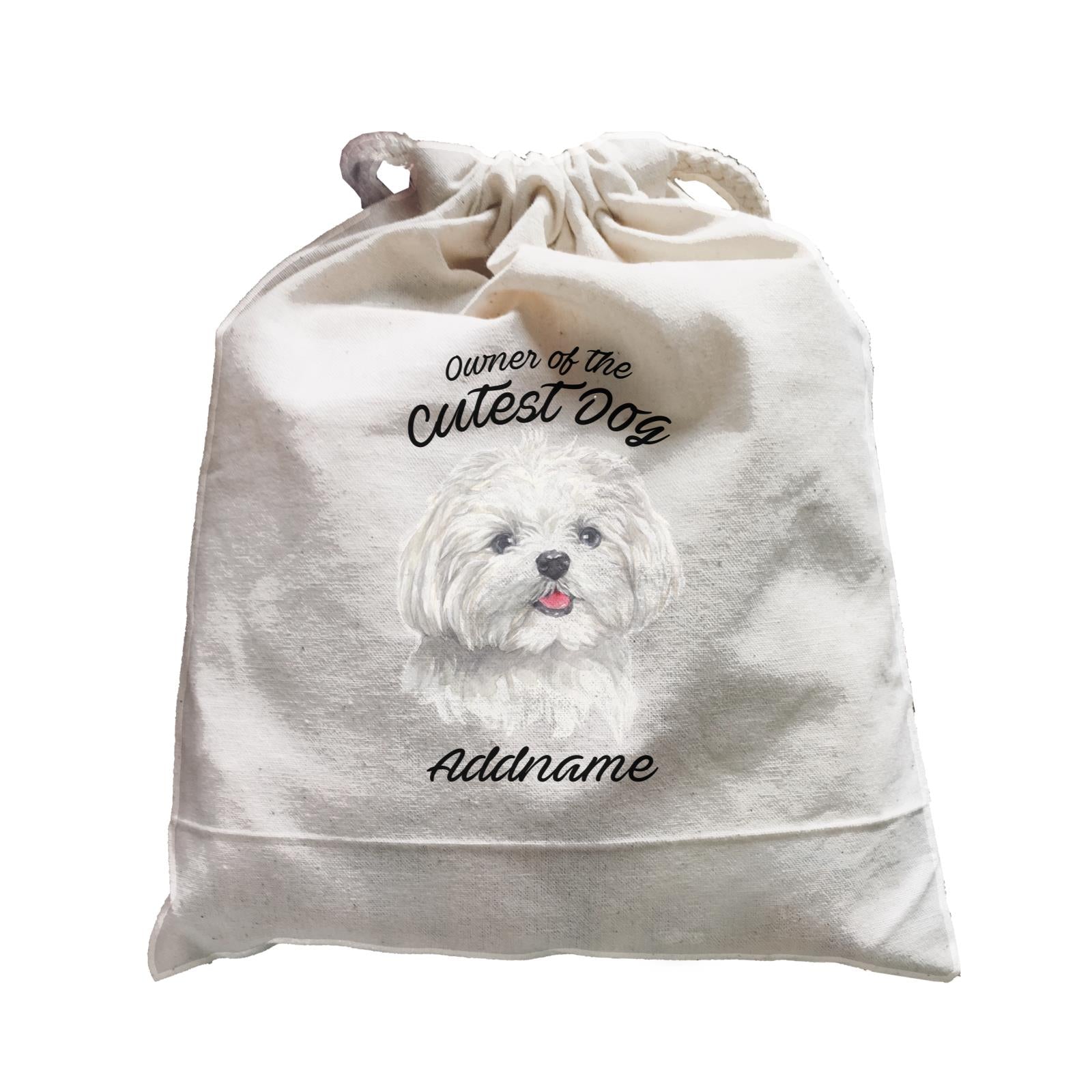 Watercolor Dog Owner Of The Cutest Dog Maltese Addname Satchel