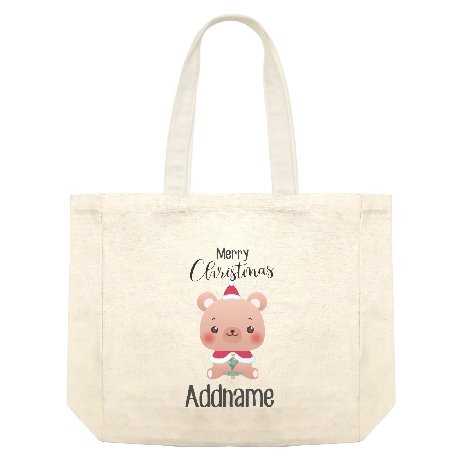 Christmas Cute Animal Series Bear Merry Christmas Shopping Bag