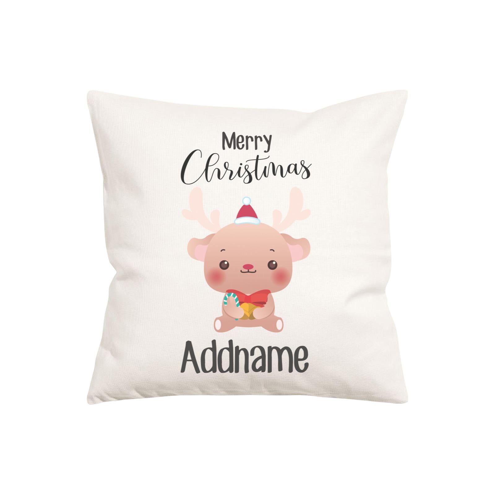 Christmas Cute Animal Series Deer Merry Christmas PW Cushion