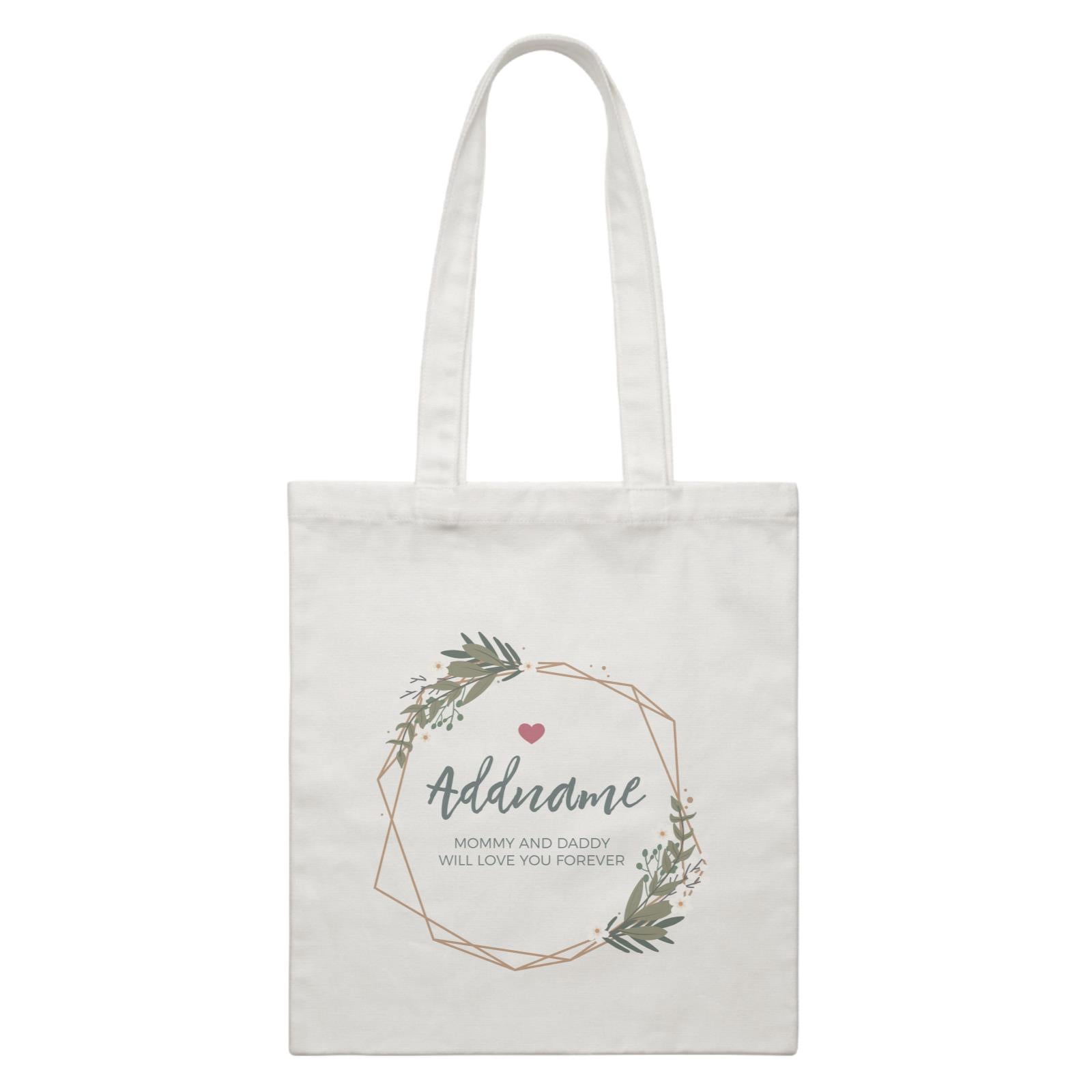 Cursive Heart Custom Names Tote Bag