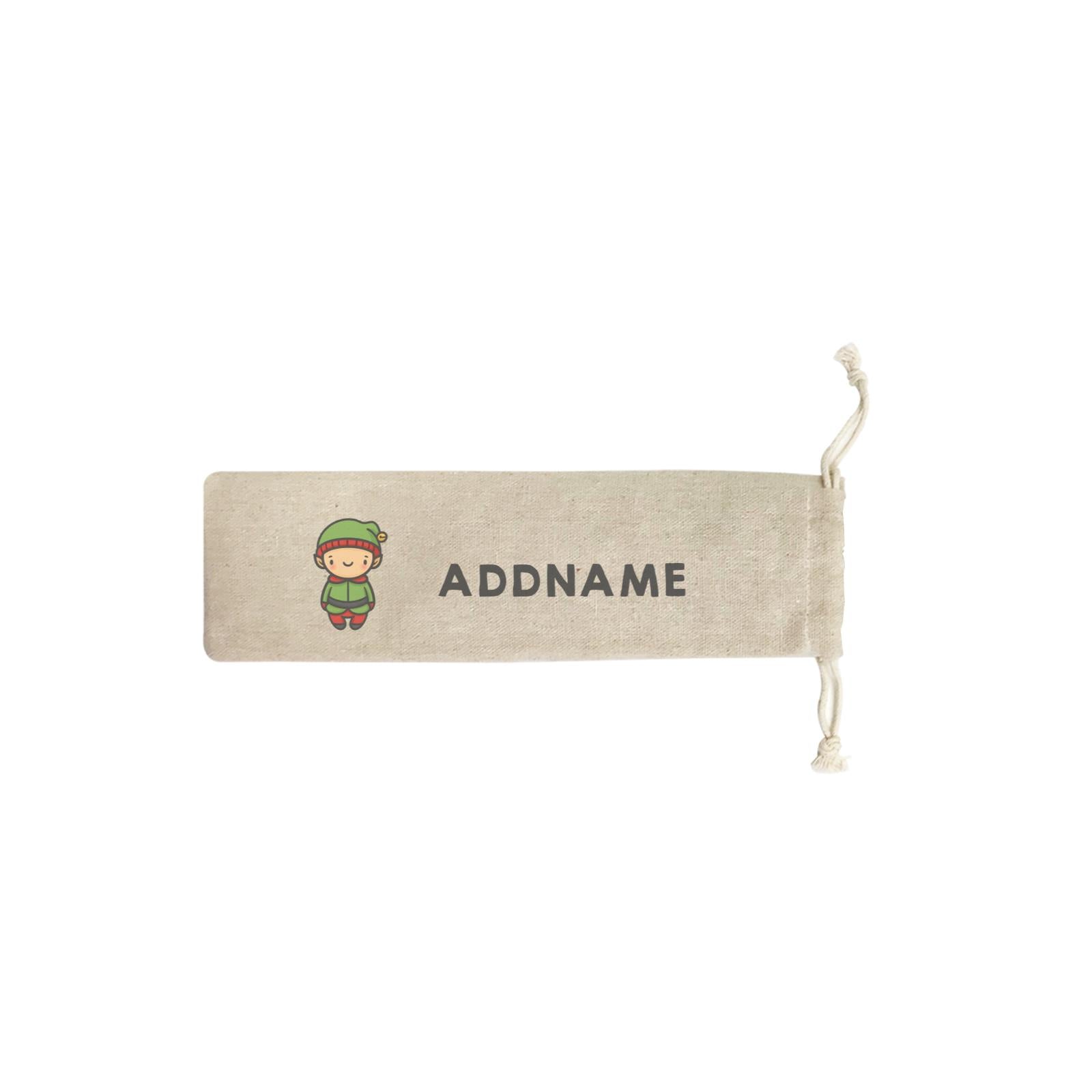 Xmas Cute Elf Addname SB Straw Pouch (No Straws included)