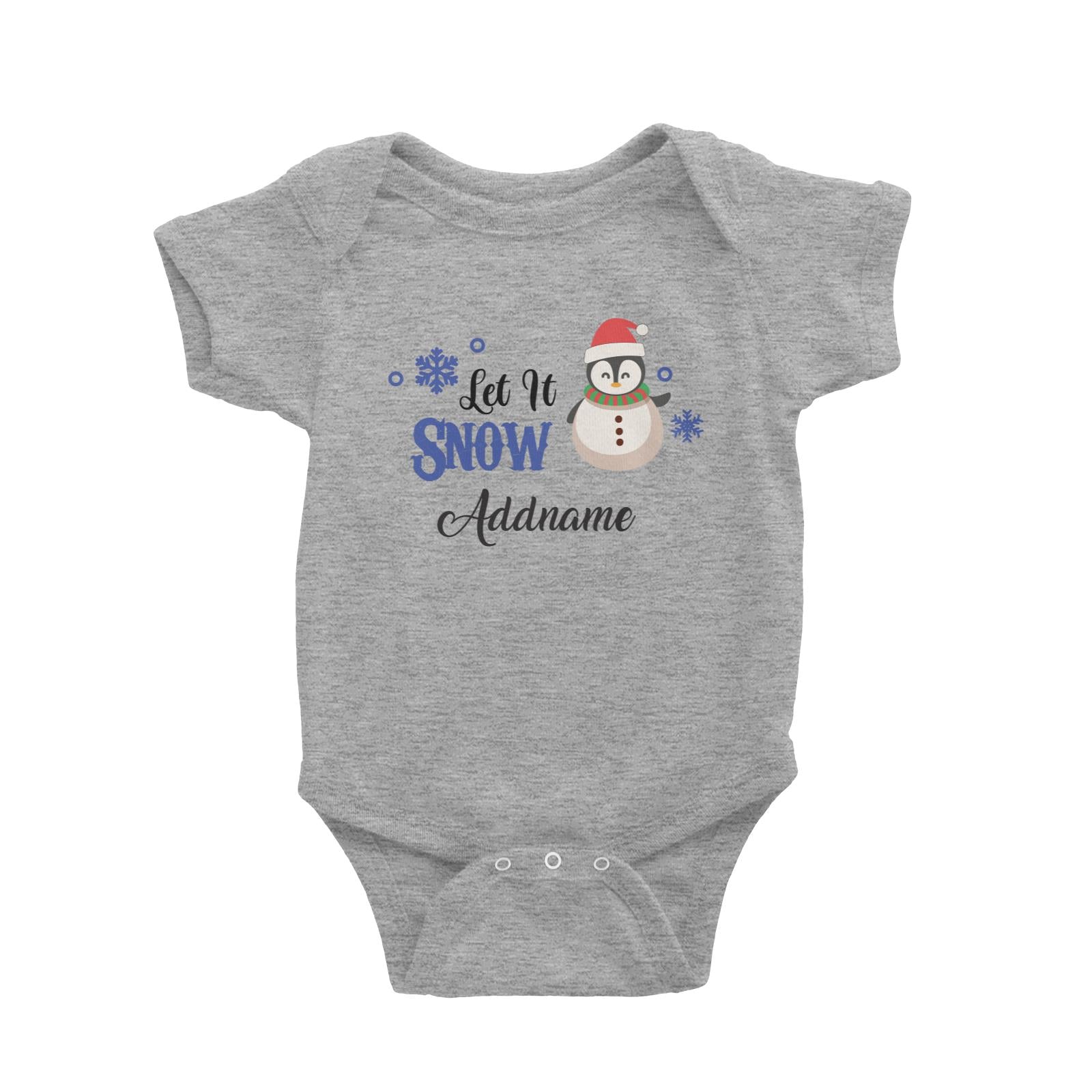 Christmas Series Happy Snowman Let It Snow Baby Romper