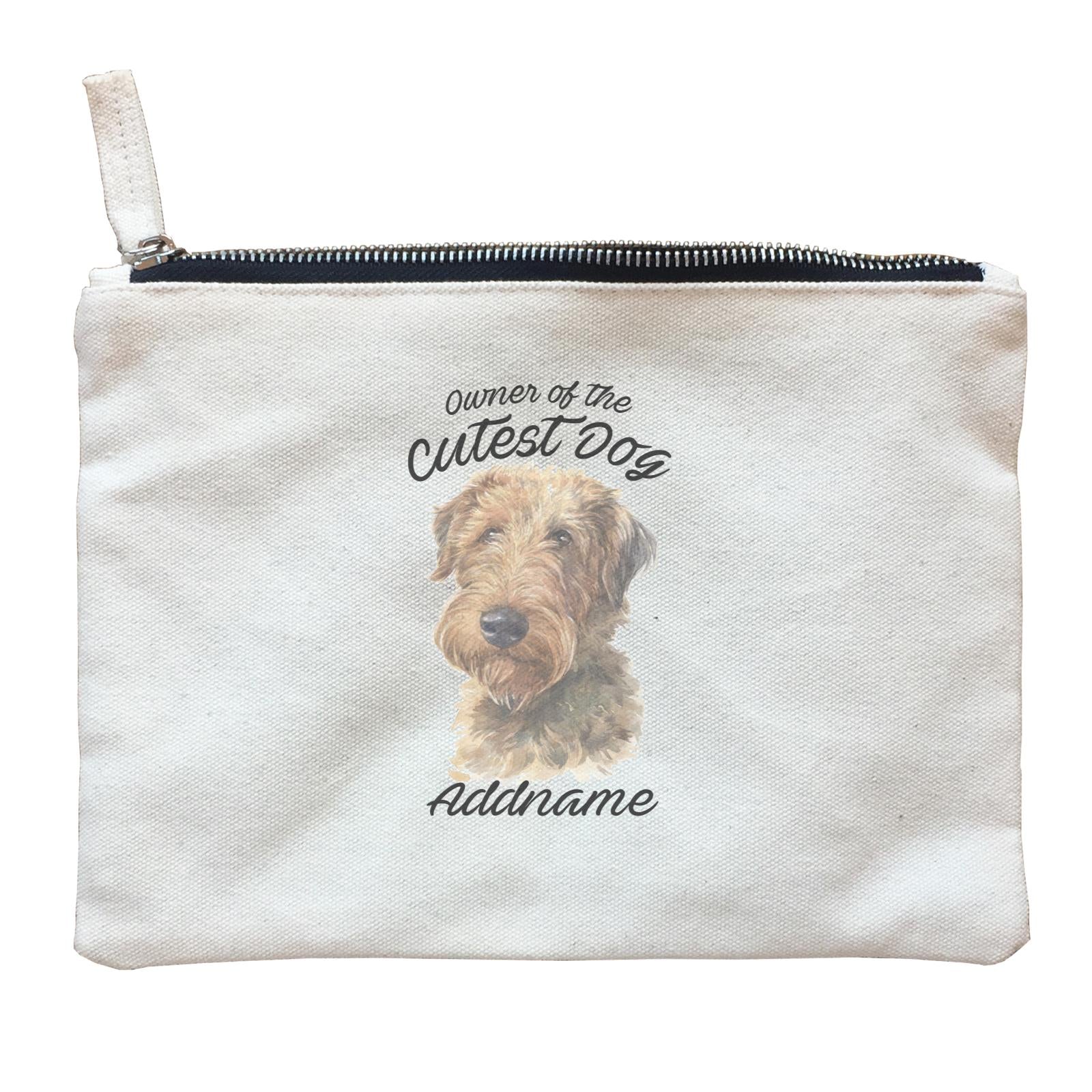 Watercolor Dog Owner Of The Cutest Dog Welsh Terrier Addname Zipper Pouch