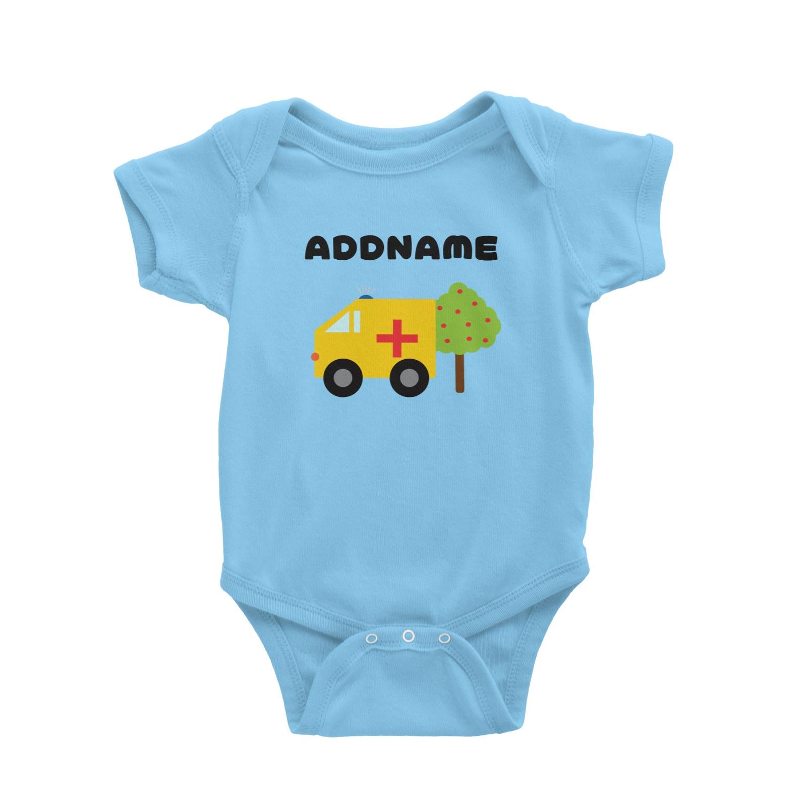 Transportation Ambulance Addname Baby Romper