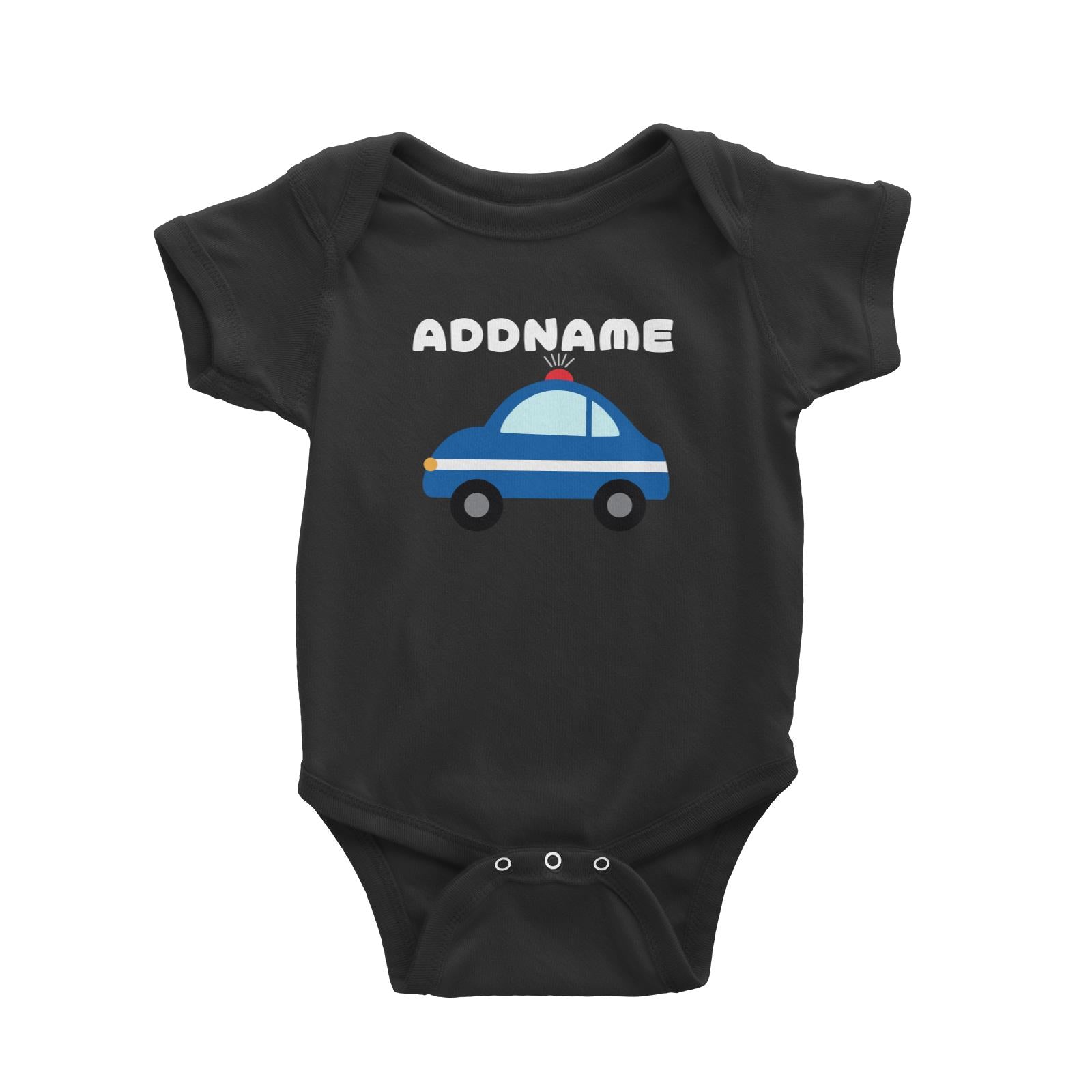 Transportation Police Car Addname Baby Romper