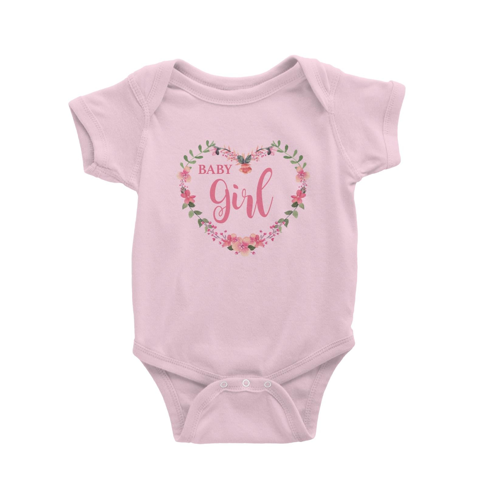 Non-Personalised Love Flower Wreath Baby Romper