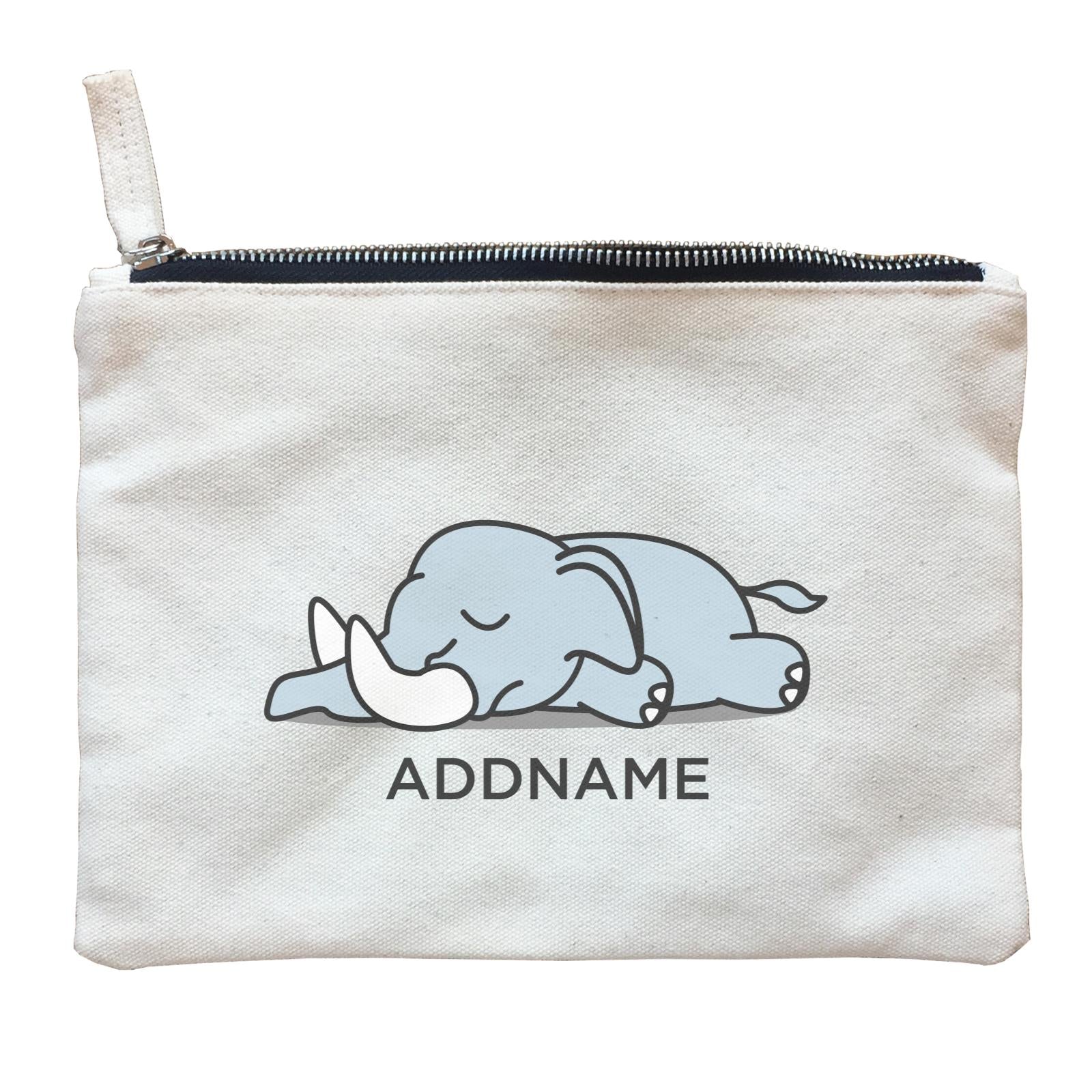 Lazy Elephant Addname Zipper Pouch
