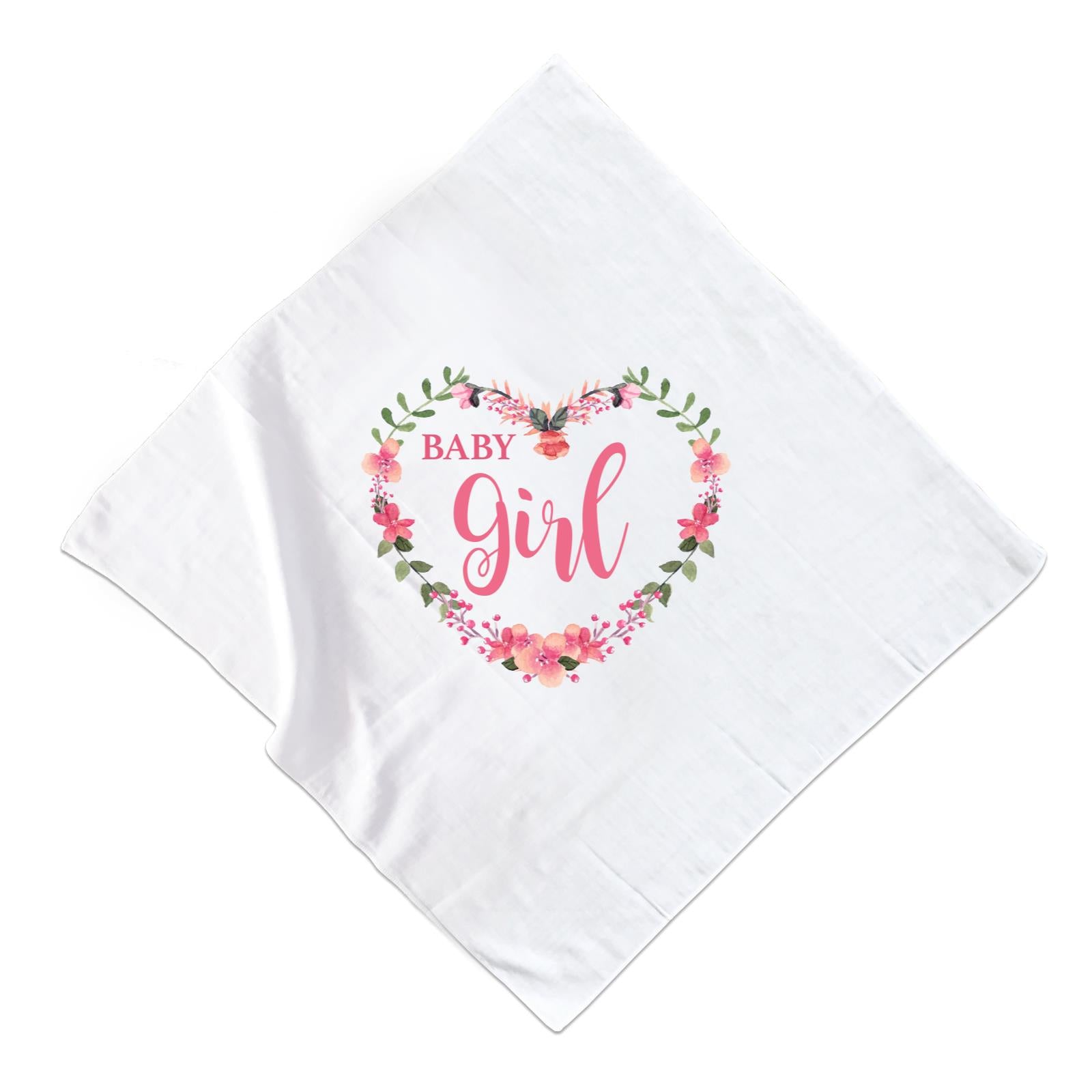 Non-Personalised Love Flower Wreath Muslin