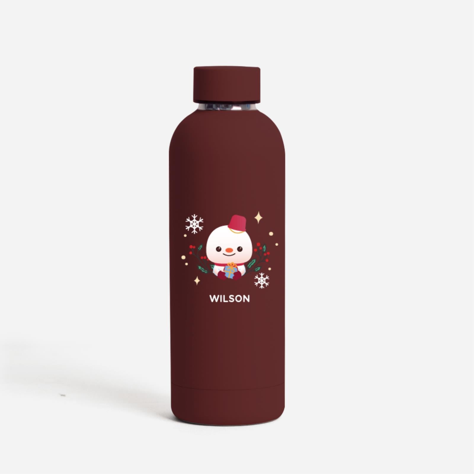 Christmas Cute Animal Series Mizu -  Snowman Maroon