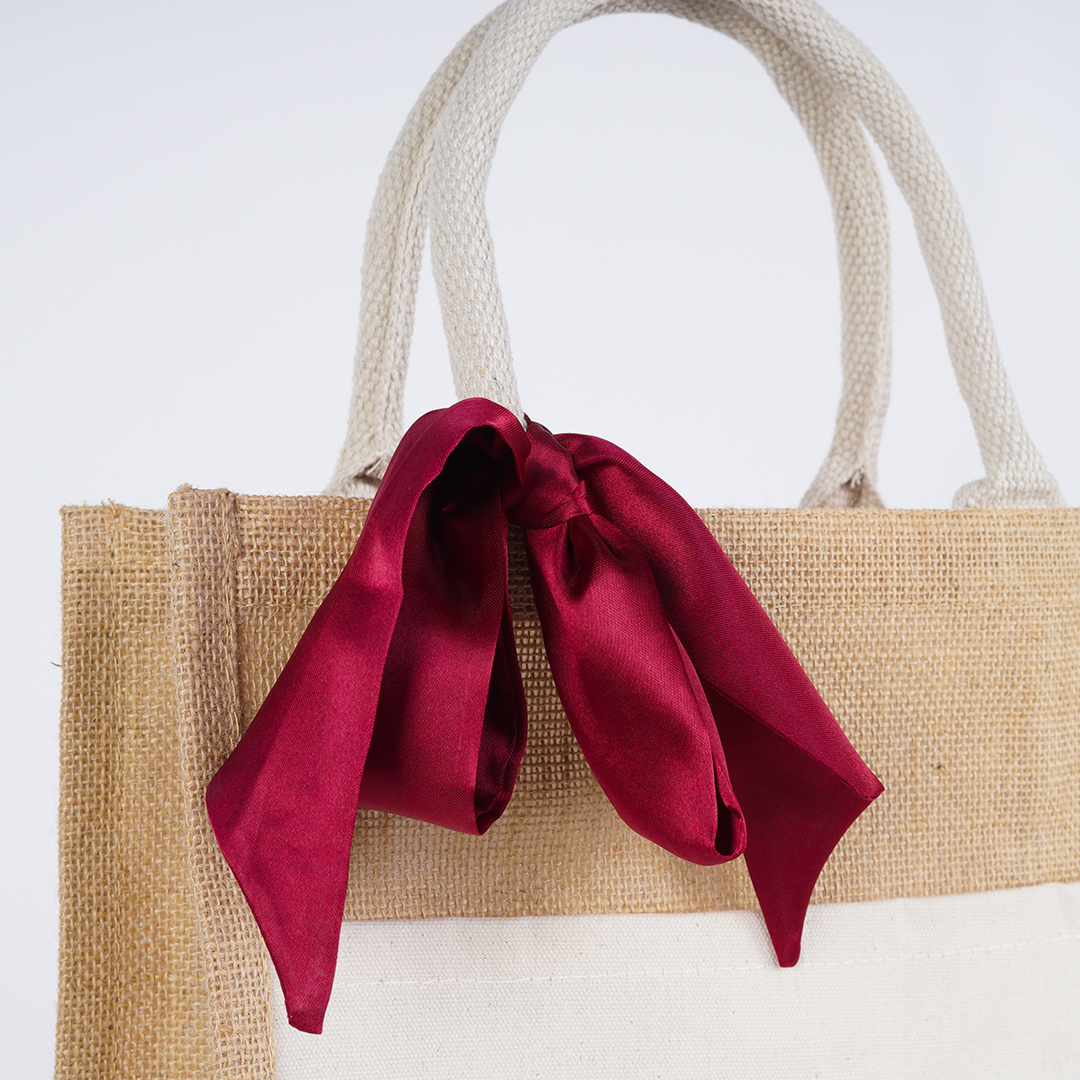 Jute bag with discount twilly